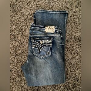 Vanity Premium Collection Jeans 31 X 29 Fade Washed Bling Stretch Denim 12